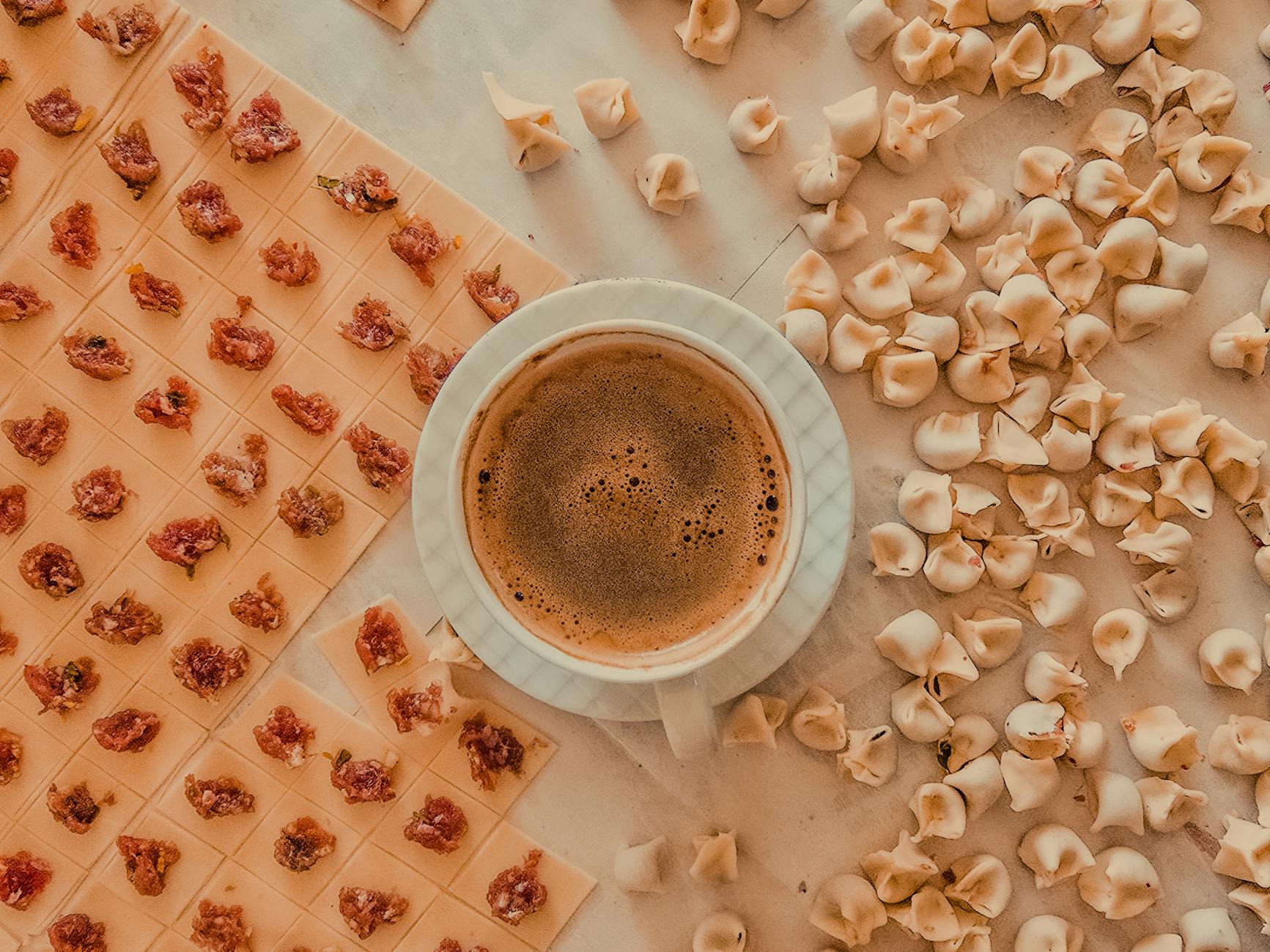Türk kafe espresso pasta