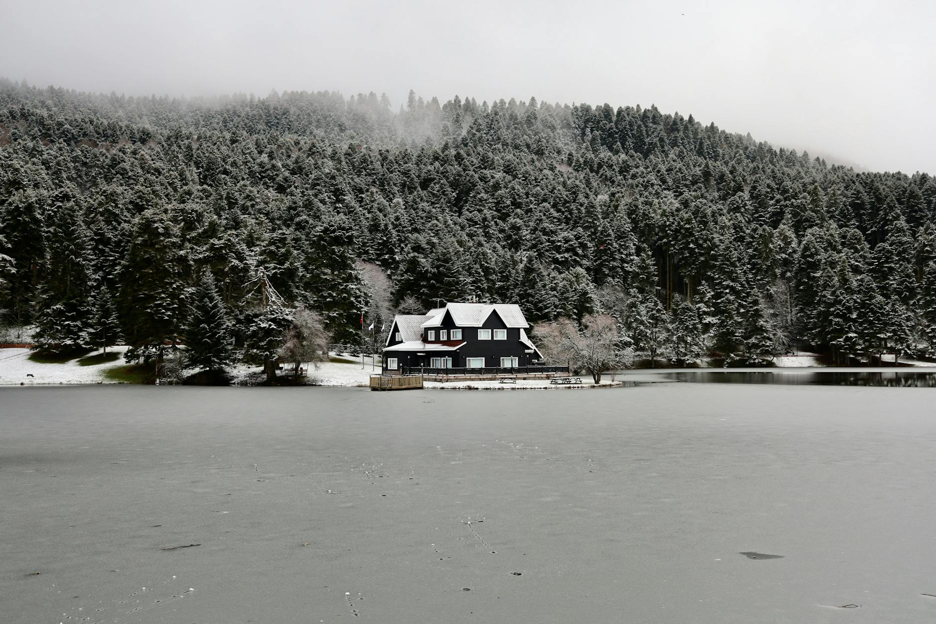 Bolu Gölcük kış kar manzara